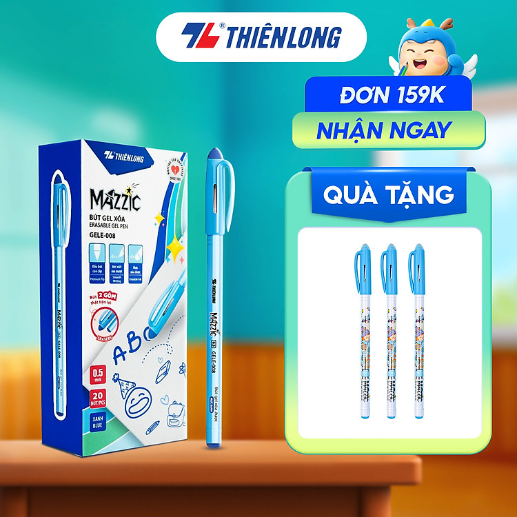 Bút gel xóa được Thiên Long GELE-008 (20 chiếc)
