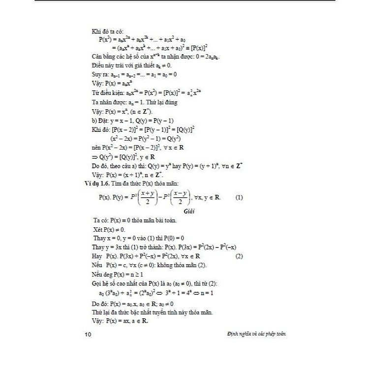 Chuyên Khảo Đa Thức - Bồi Dưỡng Học Sinh Giỏi Chuyên Toán - Ảnh 7