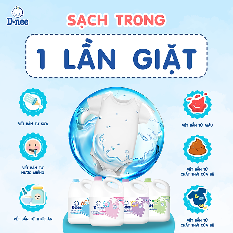 Nước giặt D-nee cho bé 3000ml Chính hãng Ưu đãi - Hình ảnh 4