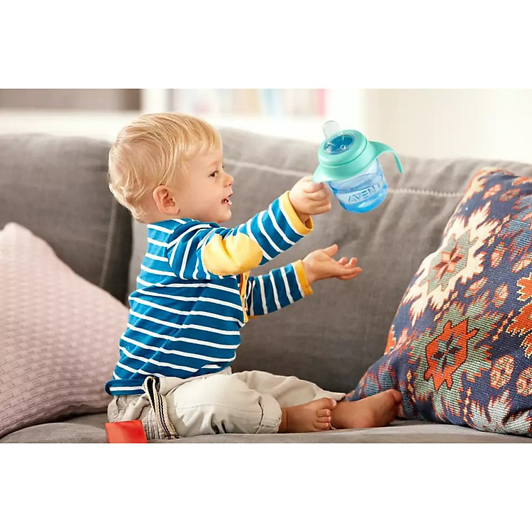 Mua Bình tập uống Philips Avent 200ml Xanh Giá tốt - Hình ảnh 3
