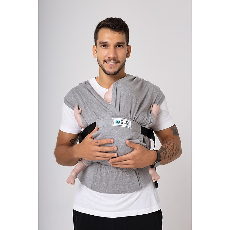 Địu vải BUBI Gen 3 - Xám Tiêu Chính hãng Ưu đãi - Hình ảnh 5