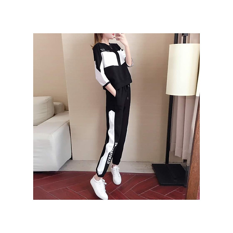 Bộ đồ thể thao nữ phối màu TT379