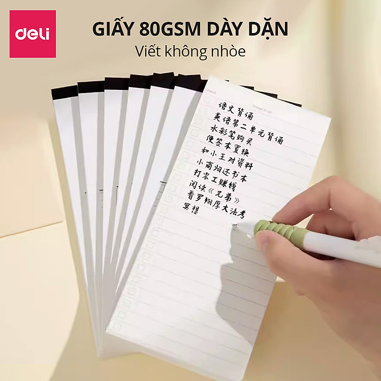 Sổ Tay Ghi Chú Deli (Hình Chữ Nhật Kẻ Ngang) - Ảnh 2