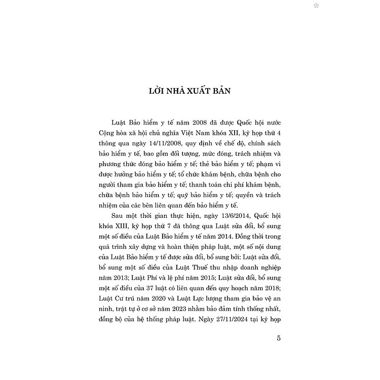 Luật Bảo Hiểm Y Tế Năm 2008 (Sửa Đổi, Bổ Sung Năm 2013, 2014, 2015, 2018, 2020, 2024) - Ảnh 3
