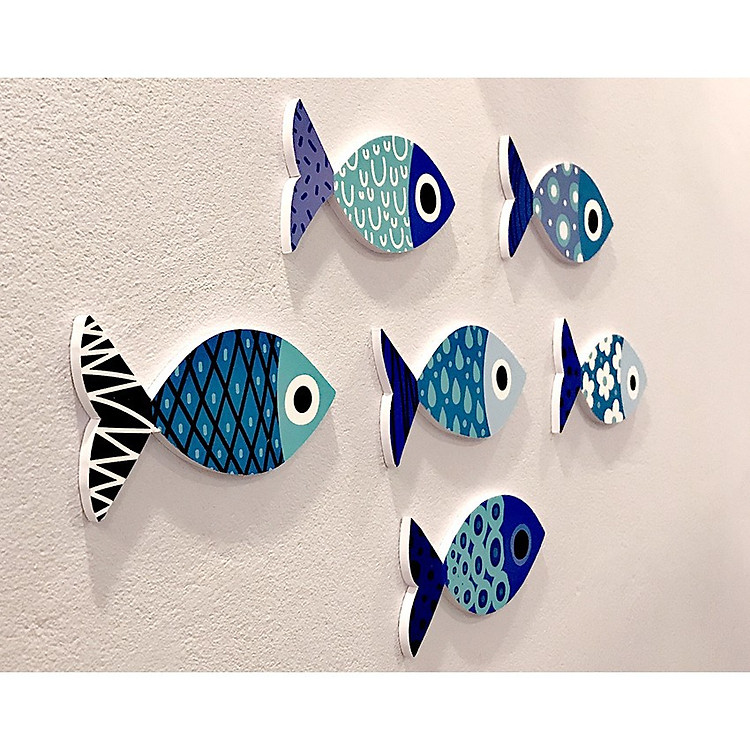 BỘ CÁ TREO TƯỜNG BIGSIZE - 9 EM CÁ DECOR
