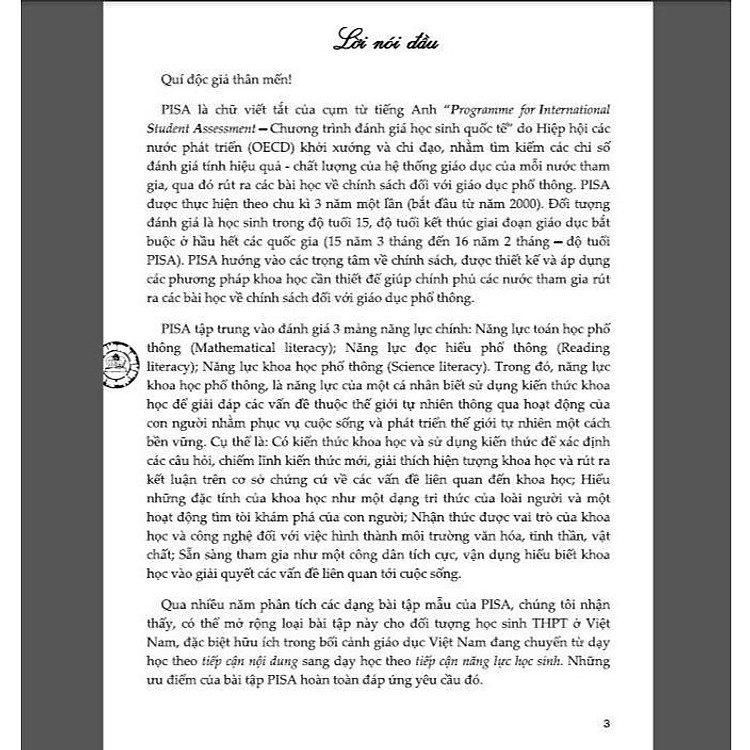 Bài Tập Đánh Giá Năng Lực Khoa Học Tự Nhiên Theo Tiếp Cận PISA - Luyện Thi THPT PISA SAT - Ảnh 2