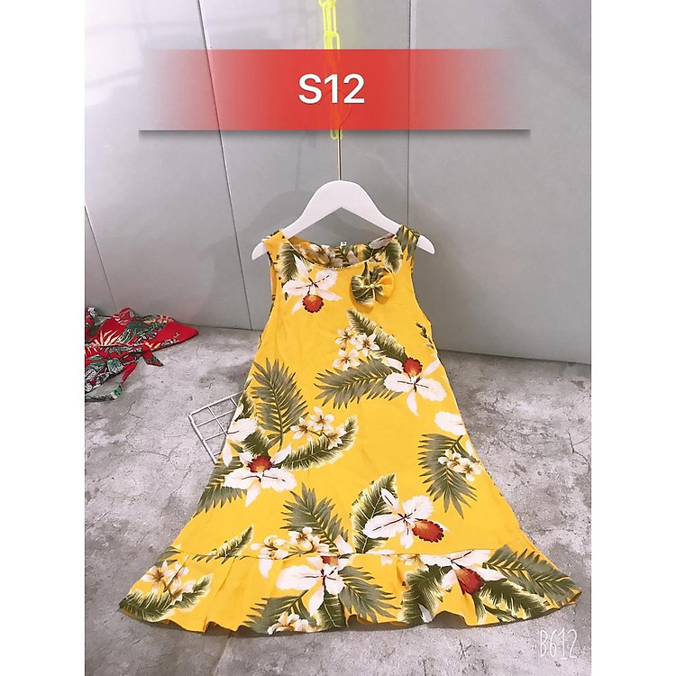 váy lanh thoáng mát cho bé gái 15-40kg