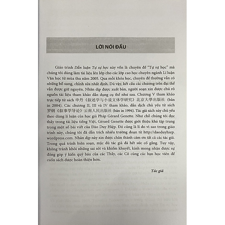 Giáo trình dẫn luận tự sự học - Ảnh 2
