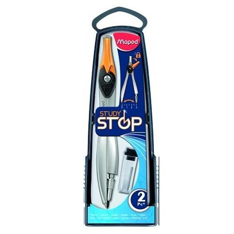 Compa Học Sinh Chì Kẹp Maped 195210 – Màu Cam