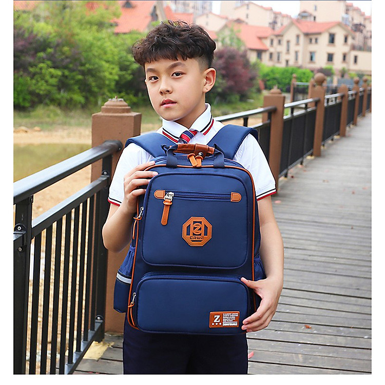 Balo học sinh Zhihuiwangzi cho bé trai (xanh dương/tím than)