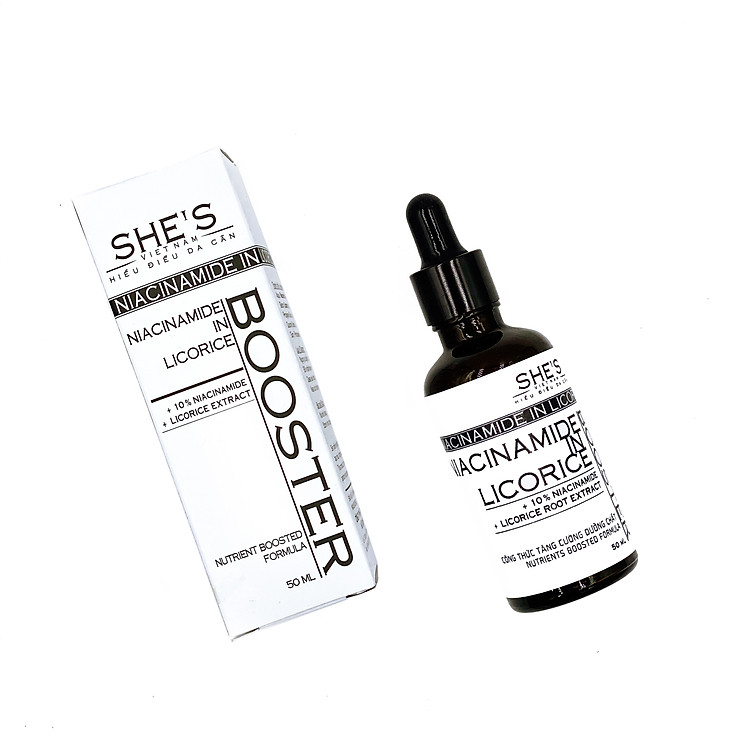 TINH CHẤT DƯỠNG DA SHE'S NIACINAMIDE IN LICORICE EXTRACT BOOSTER