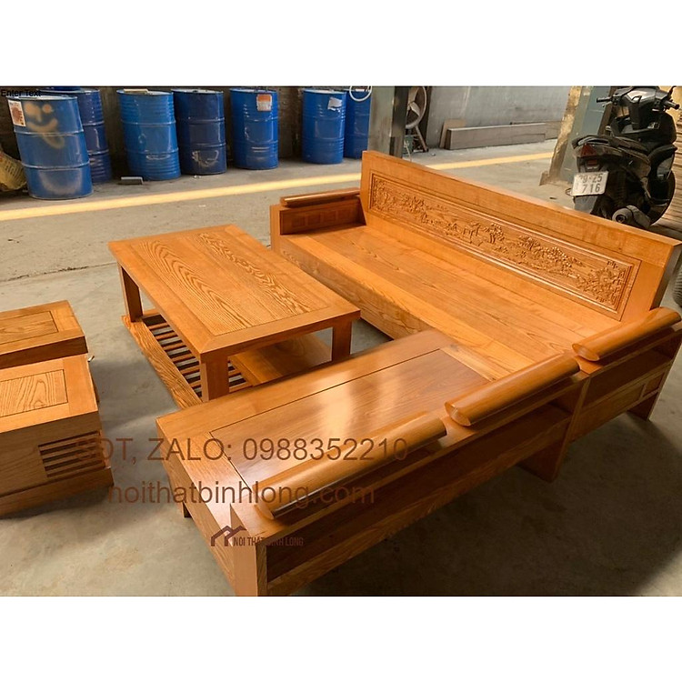 Bàn ghế gỗ sồi Nga