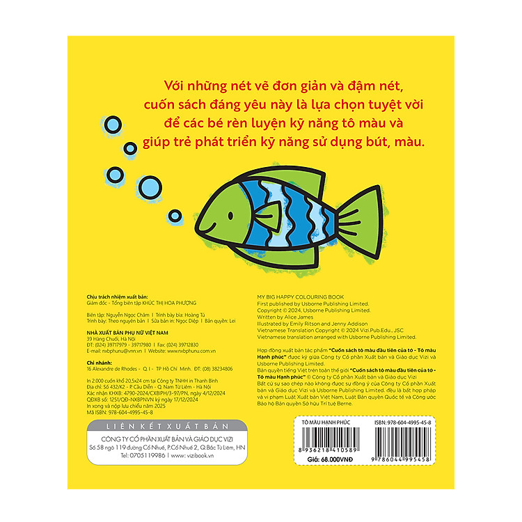 Cuốn Sách Tô Màu Đầu Tiên Của Tớ - Tô Màu Hạnh Phúc - Ảnh 2