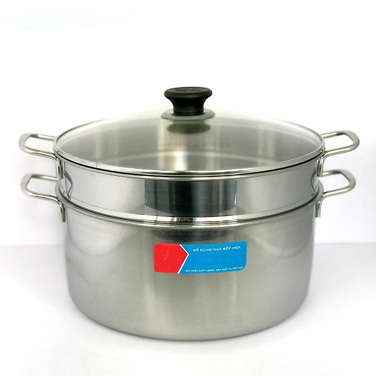 Bộ Nồi Xửng Hấp Inox Nắp Kiếng