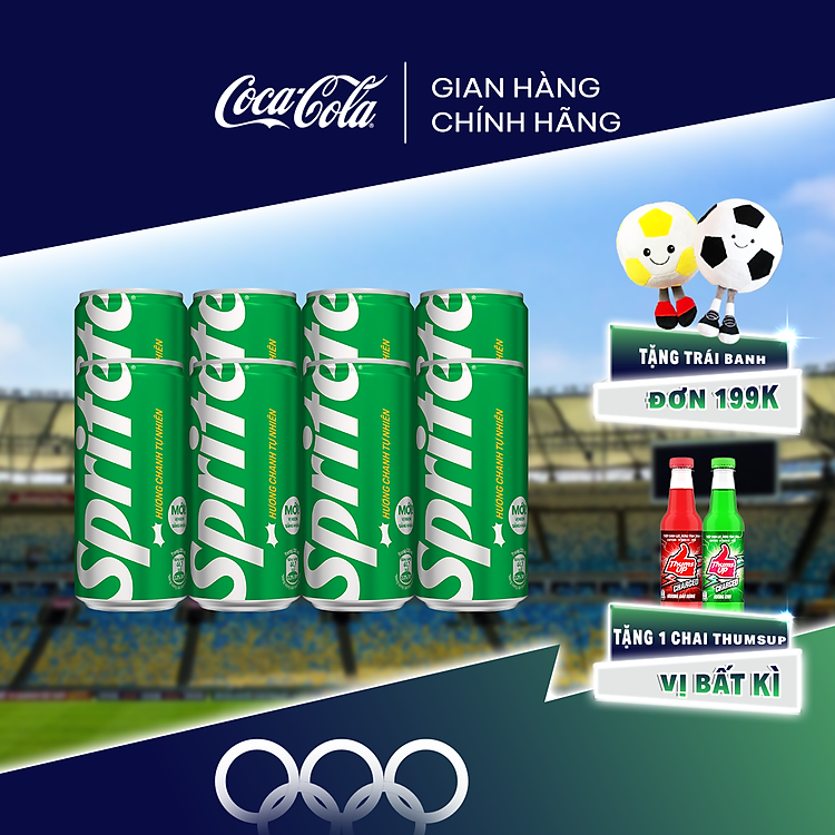 Lốc 8 Lon Mi-nhon Nước Giải Khát Có Gas Sprite Lon 235ml Sale 10.10_TK