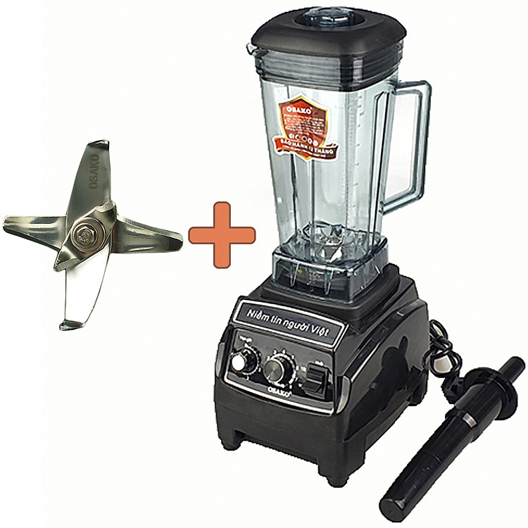 Máy xay sinh tố công nghiệp công suất lớn 1800W xay nhuyễn cực nhanh, màu ngẫu nhiên- Tặng bộ dao dự phòng-Hàng chính hãng nhập khẩu