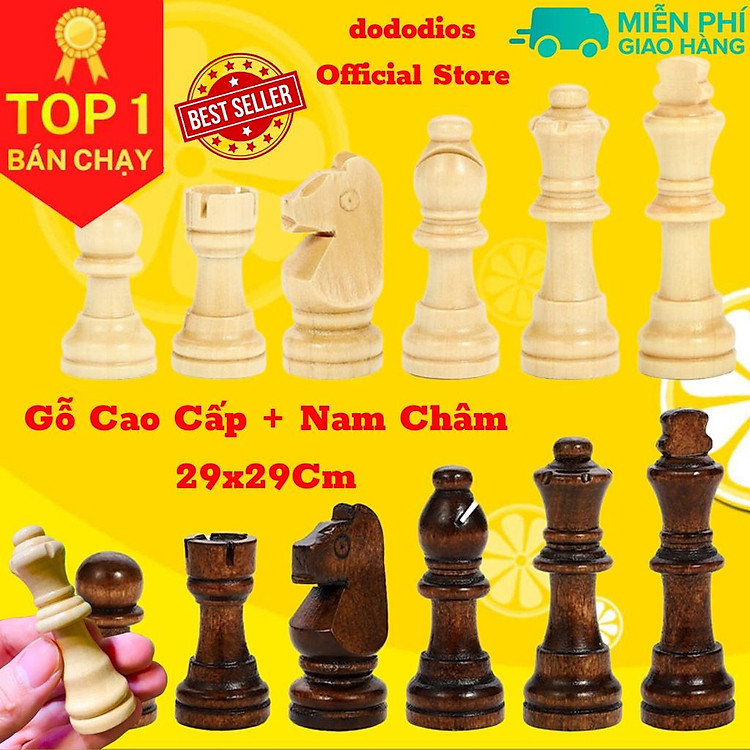 Mua Bộ cờ vua gỗ nam châm 29x29cm Chính hãng Giá rẻ - Hình ảnh 5
