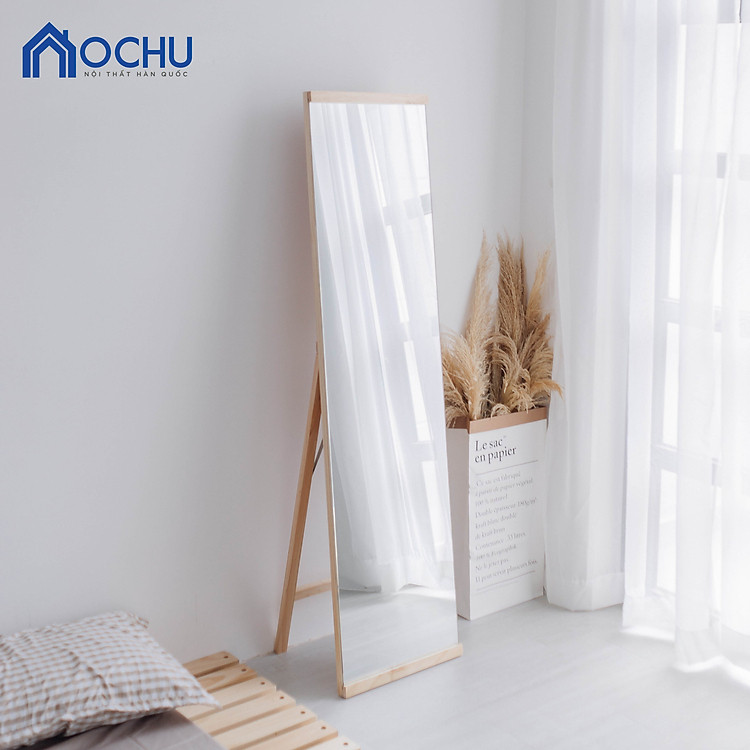 Gương Đứng Soi Toàn Thân Tràn Viền Khung Gỗ OCHU - A Mirror - Natural