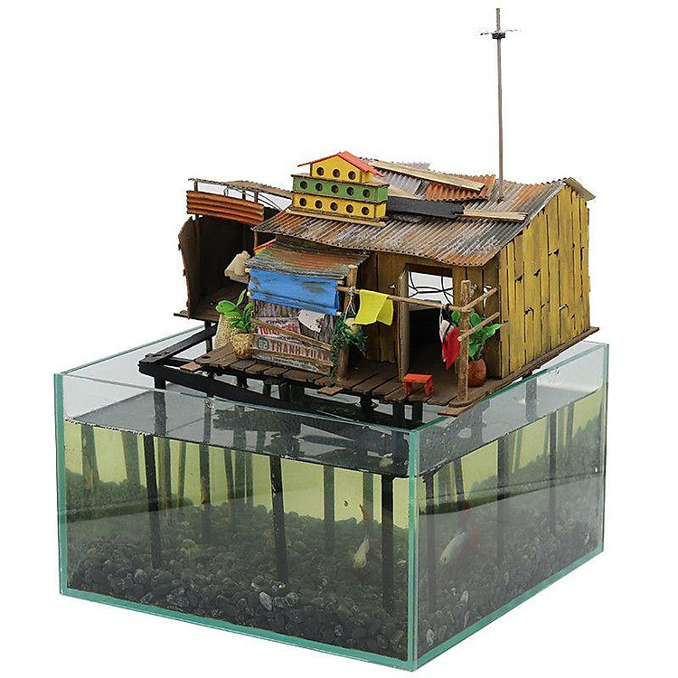 Mô Hình Gỗ DIY Xóm Nhà Sàn Chính hãng Ưu đãi - Hình ảnh 4