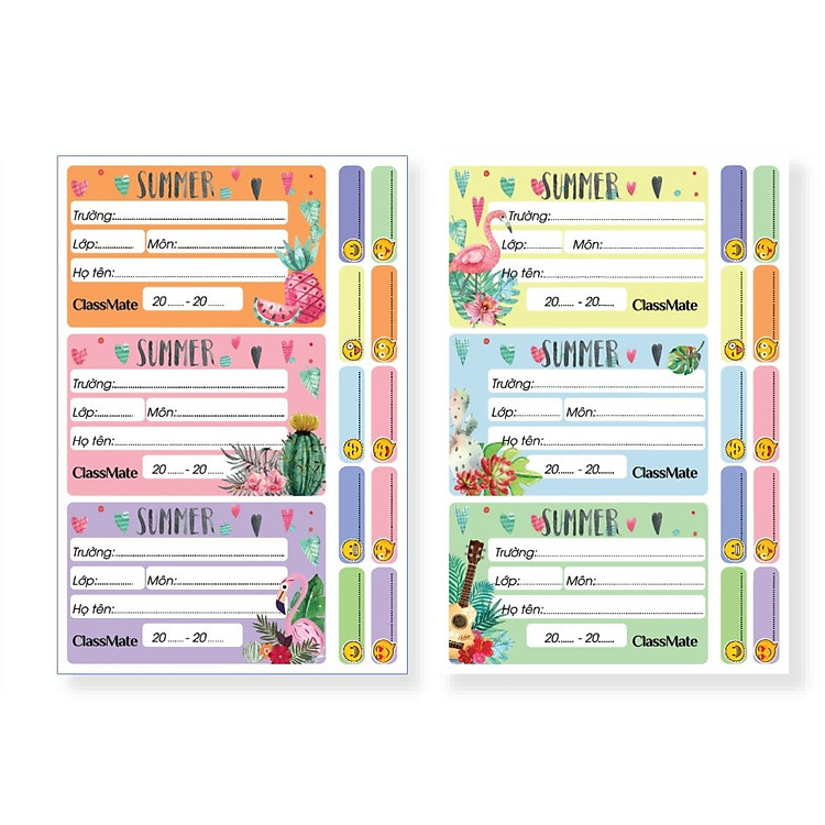 Combo 5 tập nhãn vở CL-Nt218