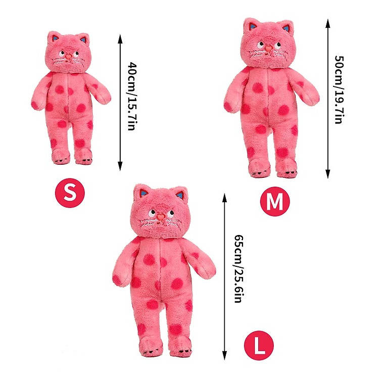 Mua Thú nhồi bông mèo hồng mặt quạo Chính hãng Tiết kiệm - Hình ảnh 3