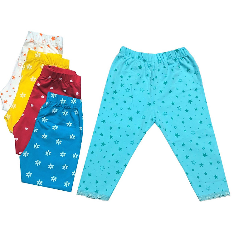 Combo 3 Quần thun Legging bé gái chất vải cotton 4 chiều chất vải mềm, mịn, thoáng mát, hàng Việt Nam chất lượng