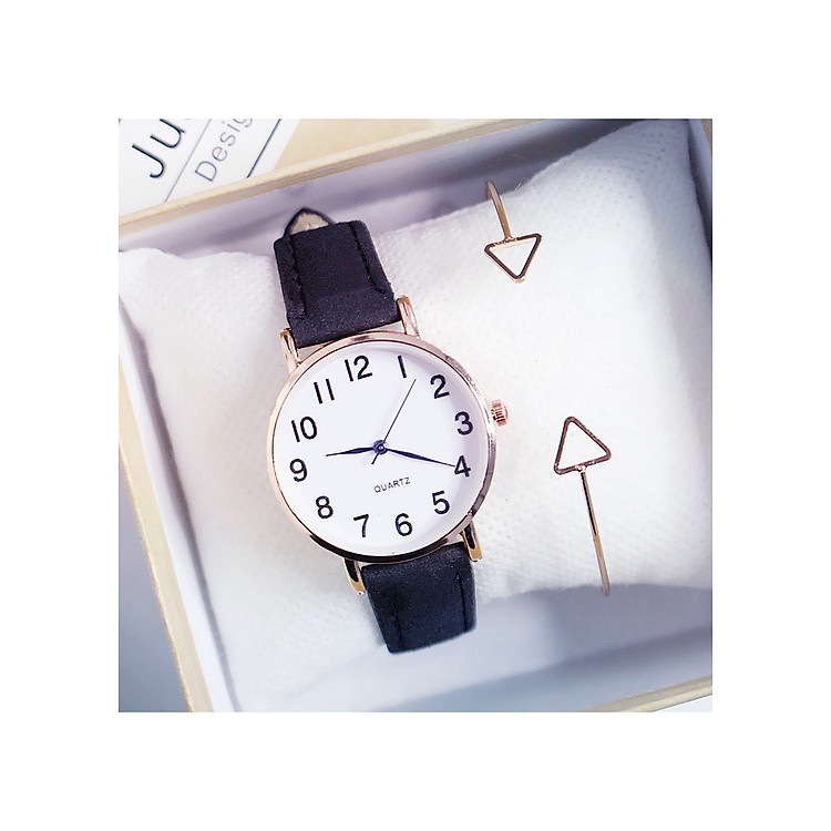 Đồng hồ thời trang nam nữ dây da unisex phong cách thanh lịch công sở ZO38