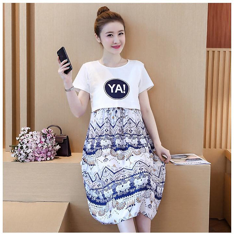 Đầm bầu cho cho con bú siêu mềm mịn thời trang