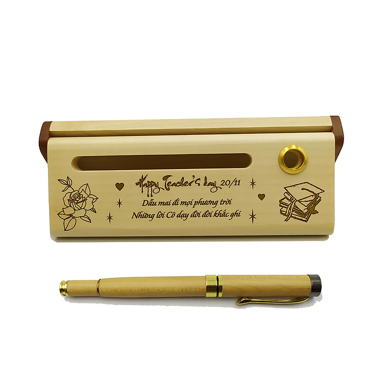 Bút gỗ cao cấp làm quà tặng ngày 20/11 (Kèm hộp đựng sang trọng)