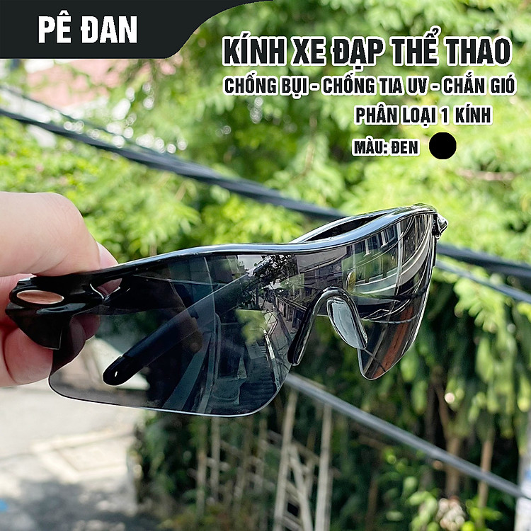 Kính Xe Đạp Phân Cực Polarized, Kính Đi Xe Đạp Chắn Gió Chống Chói Chống Lóa Có Gọng Để Kính Cận FullBox + 5 Bộ Tròng Kính Thay Thế