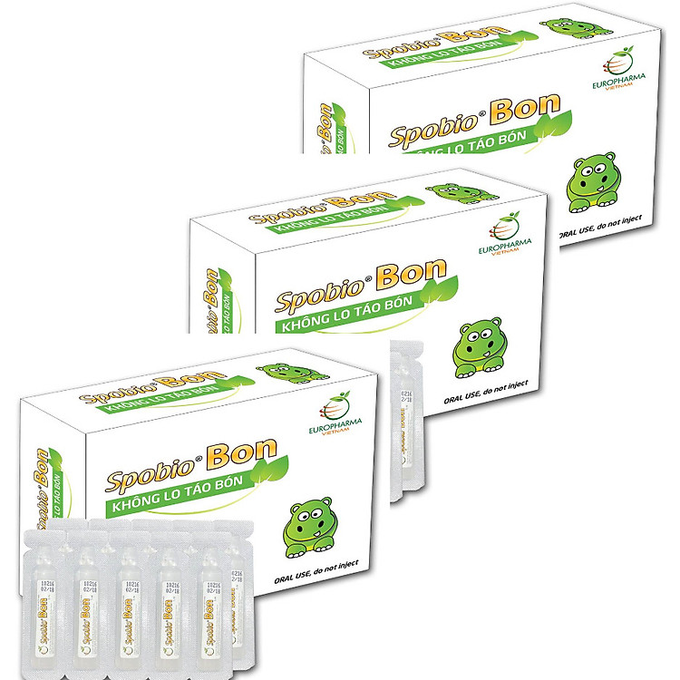 Combo 3 hộp bào tử lợi khuẩn Spobio Bon - Không lo đày bụng chướng bụng táo bón chuyên biệt cho trẻ sơ sinh trẻ nhỏ và mẹ bầu