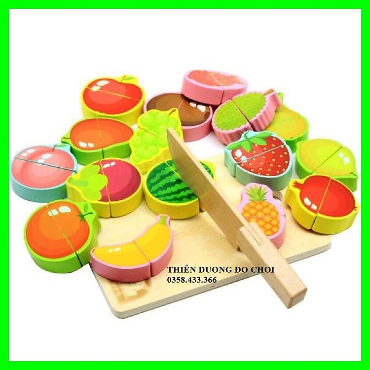 BỘ CẮT HOA QUẢ GỖ CHO BÉ Chính hãng Ưu đãi