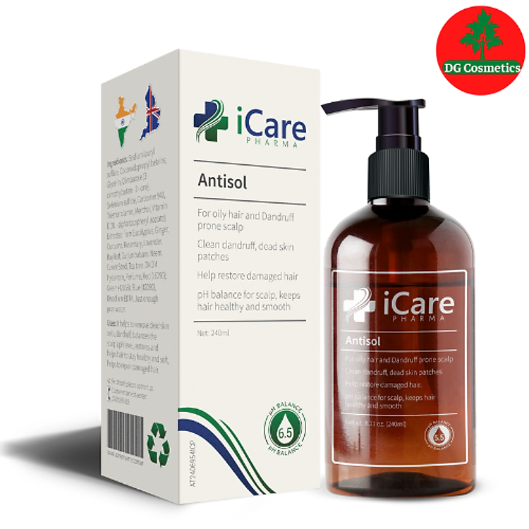 Dầu gội dược liệu Antisol - Ngăn ngừa nấm da đầu, gàu, ngứa da đầu