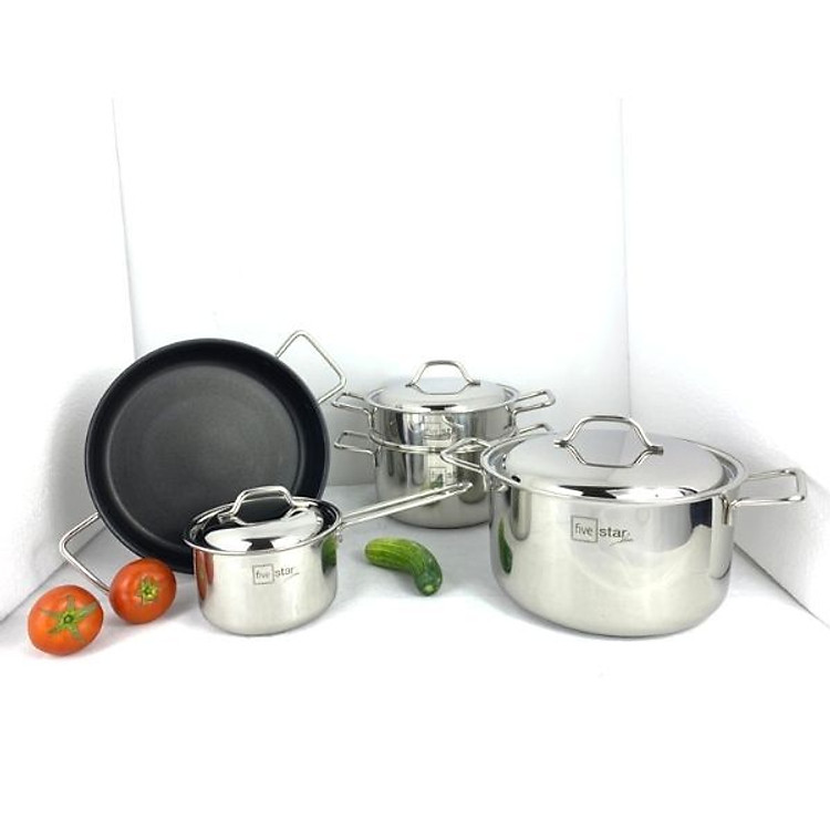 Bộ nồi inox 304 bếp từ 3 đáy Fivestar 4 món FS08CV