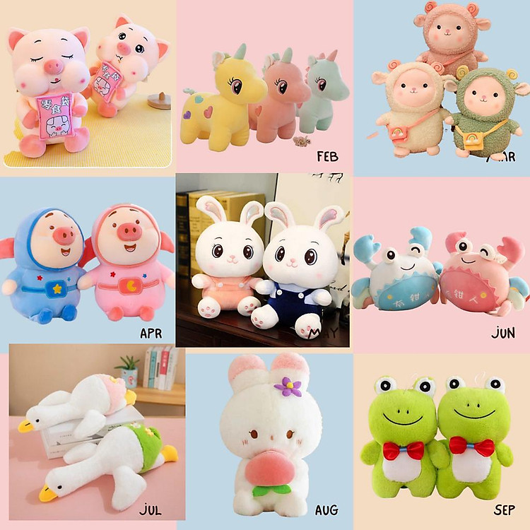 Thú nhồi bông mini dễ thương - 20cm Chính hãng Tiết kiệm - Hình ảnh 3