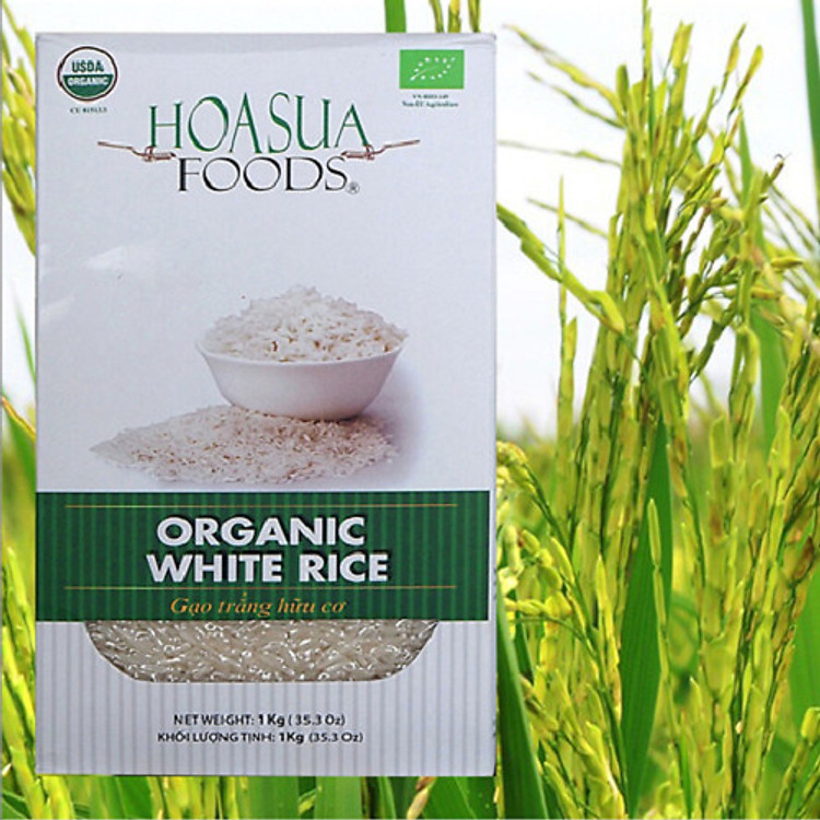 Gạo trắng hạt dài hữu cơ Hoa Sữa 1kg
