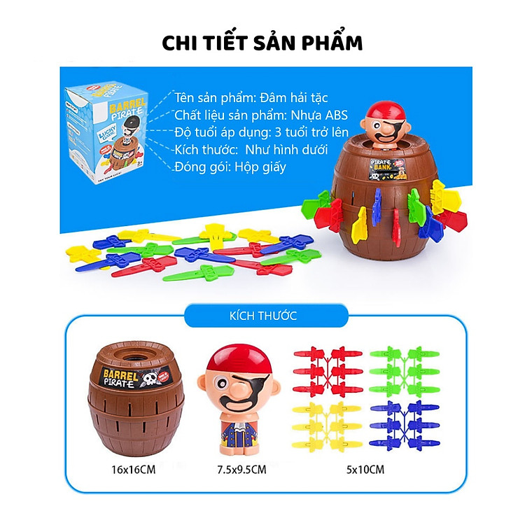 Trò Chơi Đâm Hải Tặc Hộp Lớn Chính hãng Tiết kiệm - Hình ảnh 4