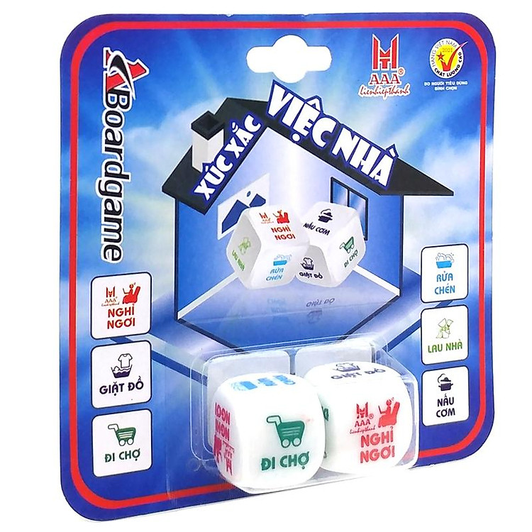 Bộ 2 Xúc Xắc Việc Nhà LHT Chính hãng Ưu đãi - Hình ảnh 2