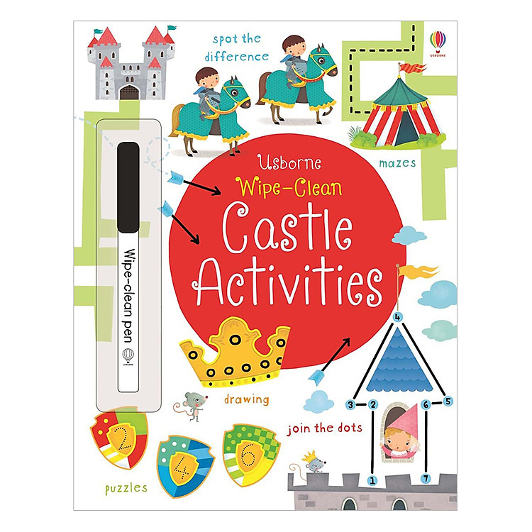 Sách tẩy xóa tiếng Anh - Usborne Castle Activities
