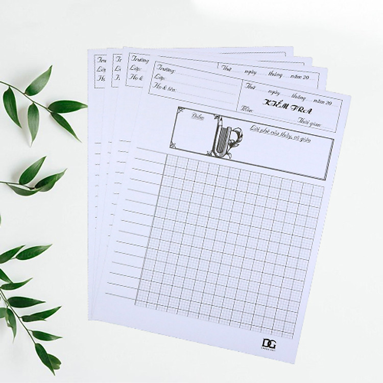 Giấy Kiểm Tra 4 Ô Ly Trắng Dày 100gsm (15 tờ) - Ảnh 5
