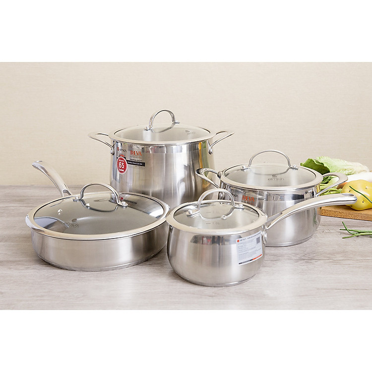 BỘ NỒI 5 LỚP ĐÁY INOX 304 CAO CẤP - ELMICH DIVA 23523246 - HÀNG NHẬP KHẨU CHÍNH HÃNG