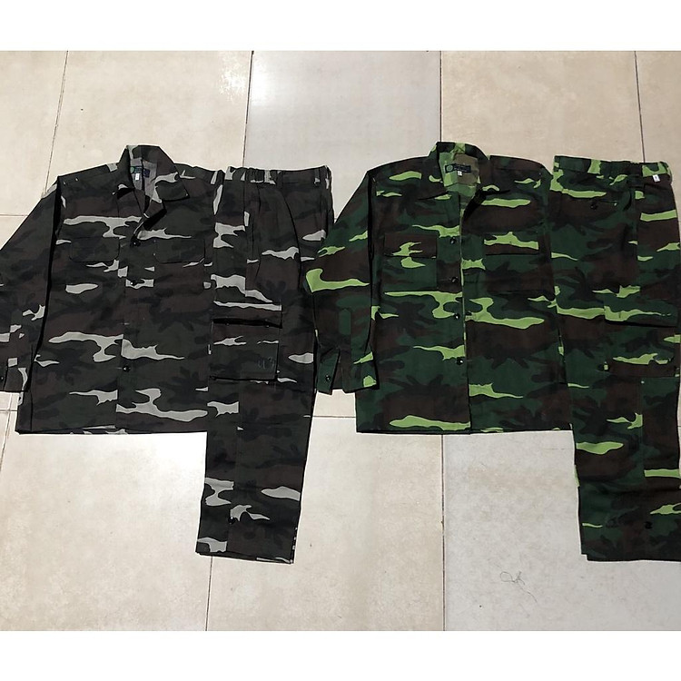 Bộ Lao Động Rằn Ri , Quần Áo Bảo Hộ Lao Động Túi Hộp Dầy Rặn