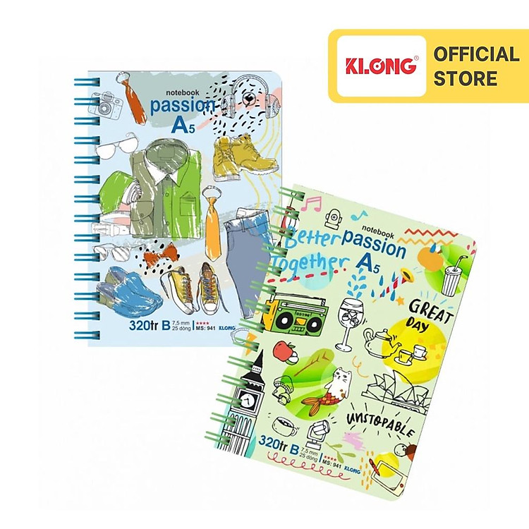 Sổ Kẻ Ngang Lò Xo A5 (320 trang)