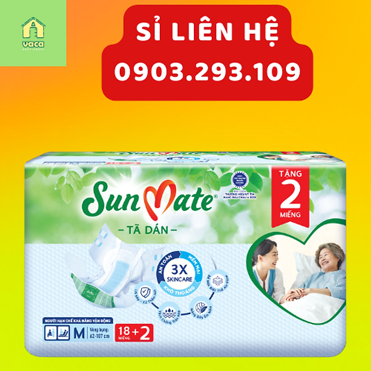 Mua Tã DÁN người lớn Sunmate size M/L/XL Chính hãng Tiết kiệm