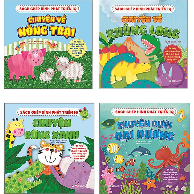 Bộ 4 Cuốn – Sách Ghép Hình Phát Triển IQ