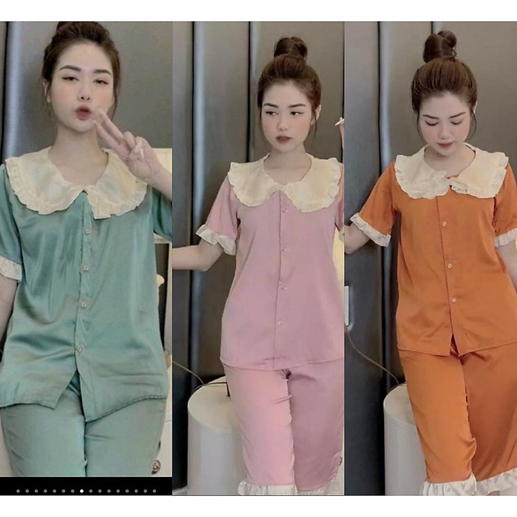 Đồ Bộ Tay Bèo Phối Màu Tiểu Thư