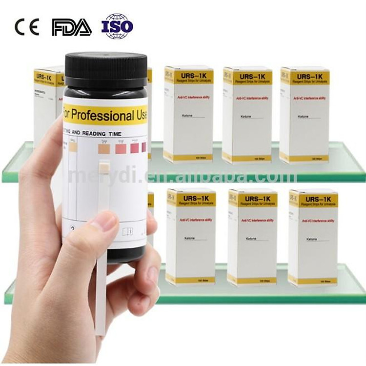 Hộp 100 que thử Keto ketone 1 thông số URS-1K