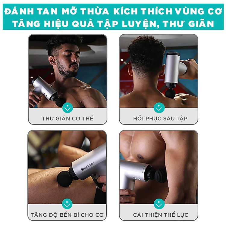 Tác dụng của máy massage cầm tay thương hiệu Kingtech 