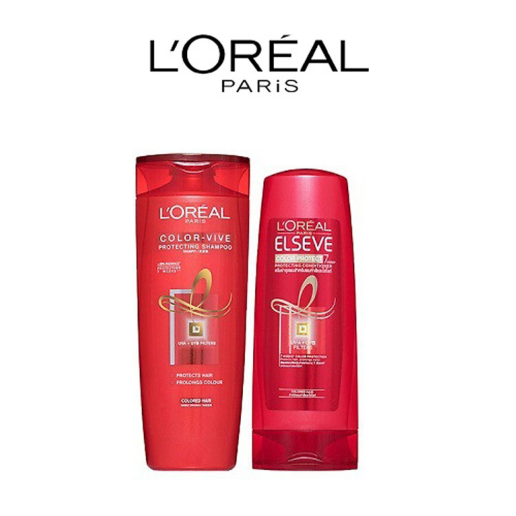 Bộ Đôi Gội Xả Chăm Sóc Tóc Nhuộm L'Oreal Paris Elseve Color Protect Protecting