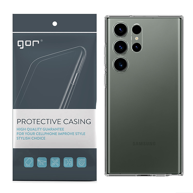 Ốp Lưng Silicon TPU trong suốt GOR cho Samsung Galaxy S23 / S23 Plus / S23 Ultra - Hàng Chính Hãng